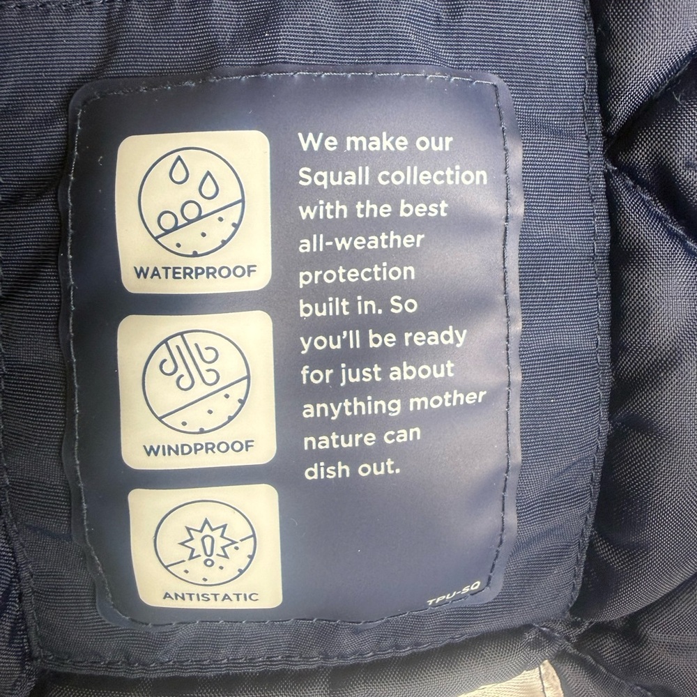 Land”s End Kids Squall Waterproof Insulated Winter Jacket, XL Navy - Picture 7 of 10
